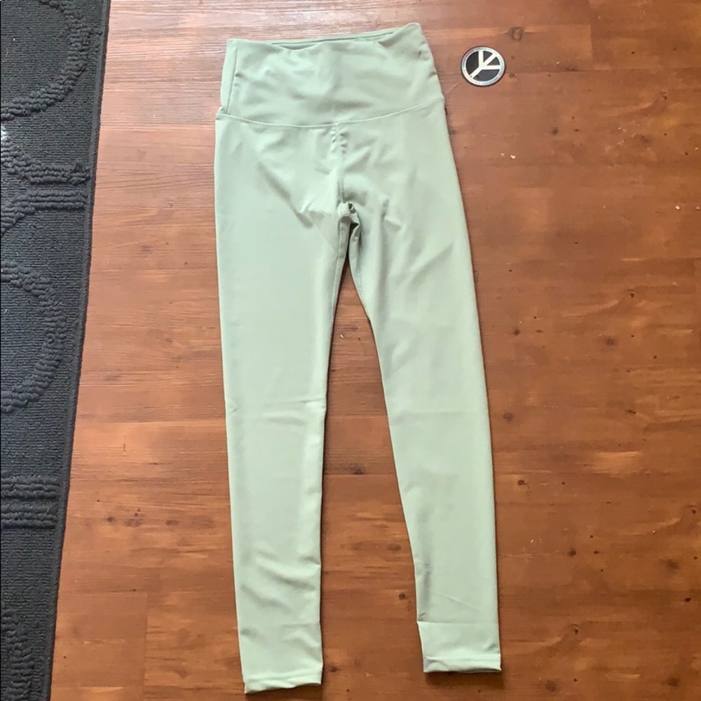 Mint colored leggings
